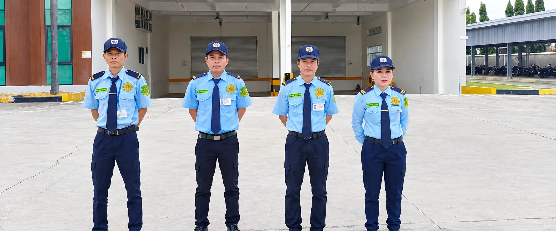 Đội bảo vệ chuyên nghiệp tại nhà máy khách hàng
